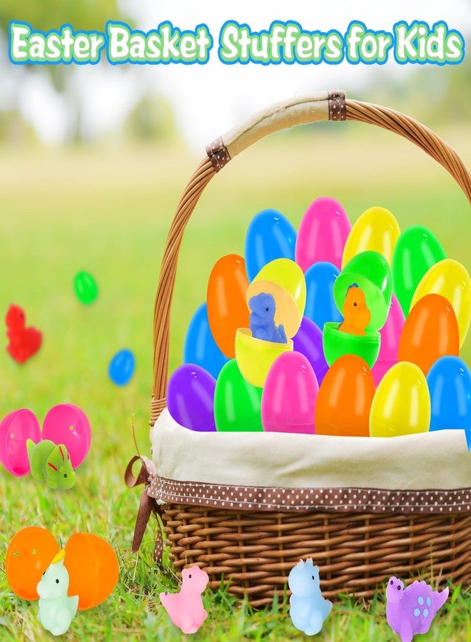 PaLeyFer 24 Pack Prefilled Easter Eggs with Squishy Dinosaur Toys inside for Kids, Easter Basket Stuffers Fillers Mochi Stress Relief Toys for Easter Hunt, Party Favor, Easter Gifts, Classroom Prizes - Image 5